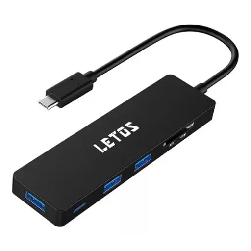 [LE-HBA05] Hub docking multipuerto USB C 3.1 Letos USB 3.0 x 3 + MicroSD + SD 