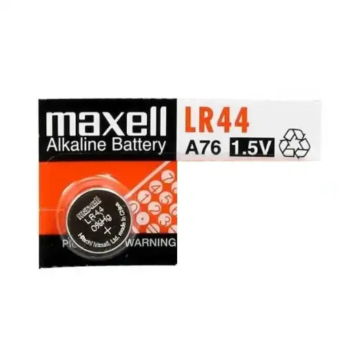 [4902580131401] Pila alcalina Maxell LR44 A76 1.5V por unidad