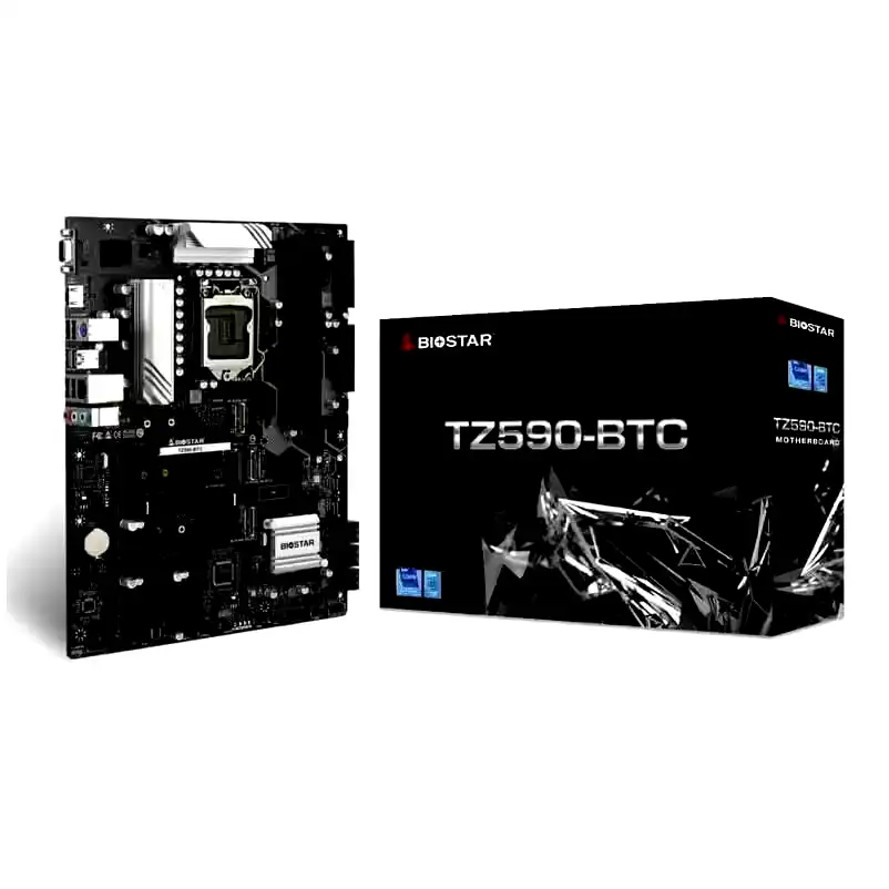 [TZ590-BTC] Placa madre Biostar TZ590-BTC s1200 9 pcie 3 M.2 minería eth 