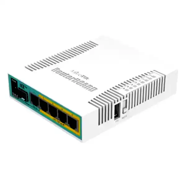 [RB960PGS] Router Mikrotik Routerboard hEX 5 Gigabit 5 Lan SFP RouterOS L4 s/fuente 