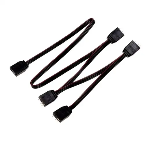[SPLITTER ARGB 1X4] Splitter Hub Divisor LED ARGB 1 a 4 cooler 3 pines 60cm 