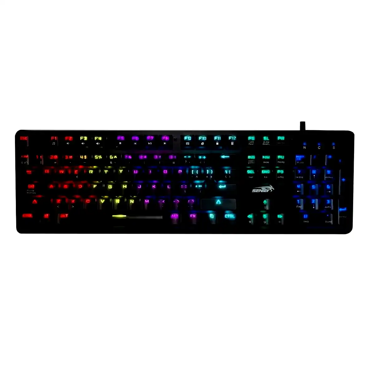 [GS-530] Teclado gamer mecánico Sentey switch outemu red RGB qwerty 
