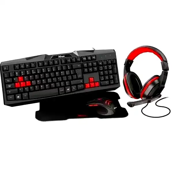 [22312] Teclado, mouse, auricular y pad Trust Ziva 4 en 1 