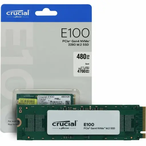 [CT480E100SSD8] Disco SSD M.2 NVMe Crucial 480GB E100 PCIe 4.0 4700MB/s
