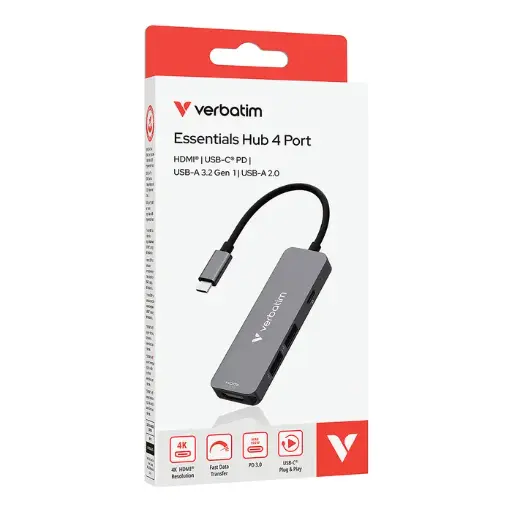 [32155] HUB USB tipo c Verbatim 2 * USB 3.0 + USB tipo c + HDMI