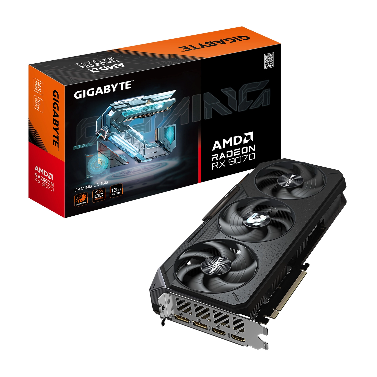[GV-R9070GAMING OC-16GD] Placa de video Gigabyte AMD Radeon RX 9070 Gaming OC 16GB GDDR6