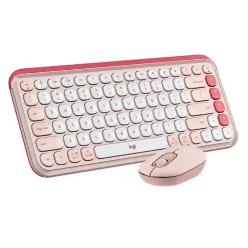 [920-013053] Teclado y mouse Inalámbrico Logitech POP Icon Rosa