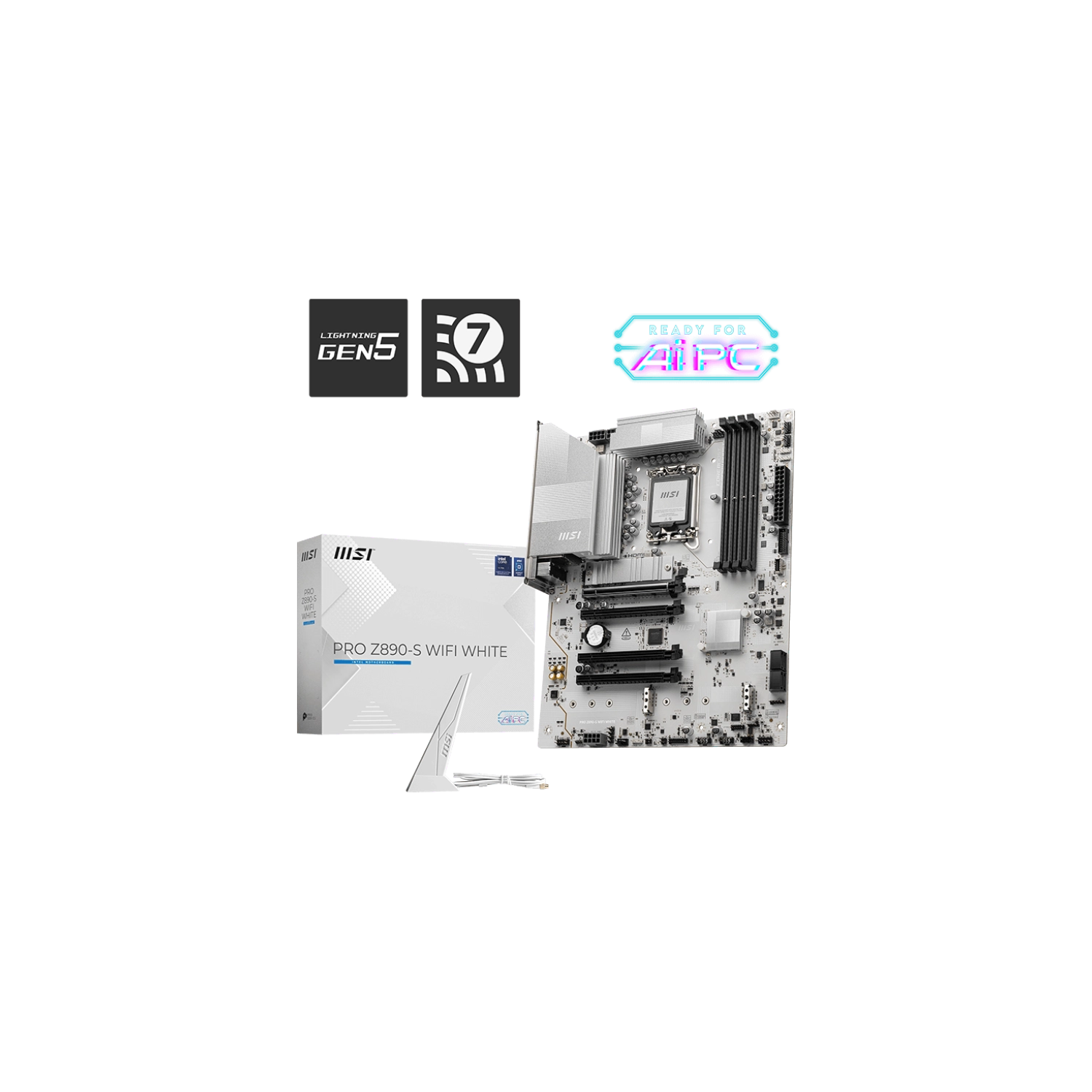 [PRO Z890-S WIFI WHITE] Placa Madre MSI Pro Z890-S Wifi blanca s1851 DDR5