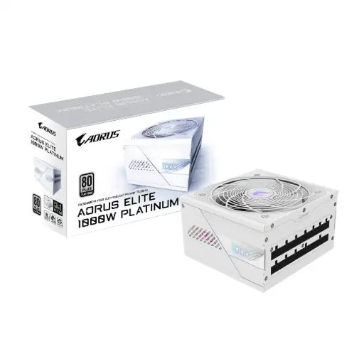 [GP-AE1000PM PG5 ICE] Fuente pc Gigabyte Aorus Elite 1000W Platinum PG5 Modular PCIe 5.0 Ice ATX 3.1