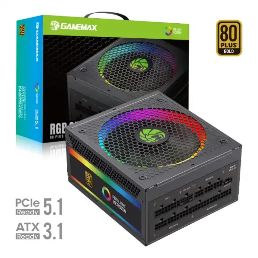 [RGB-SMART 1050 PRO] Fuente pc Gamemax RGB Smart 1050W 80 Plus Gold Pro ATX PCIe 5.1 ATX 3.1