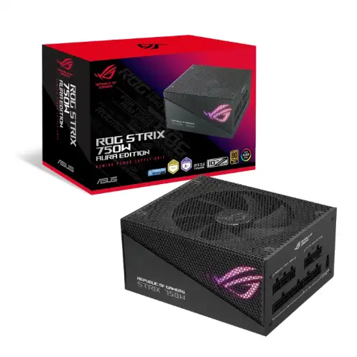 [90YE00P3-BVAA00] Fuente pc Asus Rog Strix 750W 80 Plus Gold Aura Edition PCIe 5.0 ATX