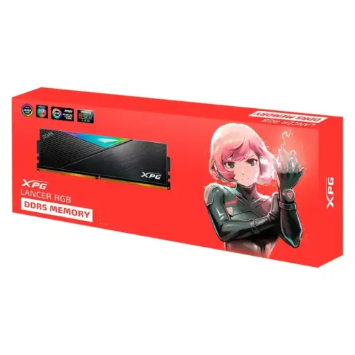 [AX5U6800C3416G-CLARBK] Memoria Pc Adata XPG 16GB DDR5 6800MHz Lancer RGB negra CL34
