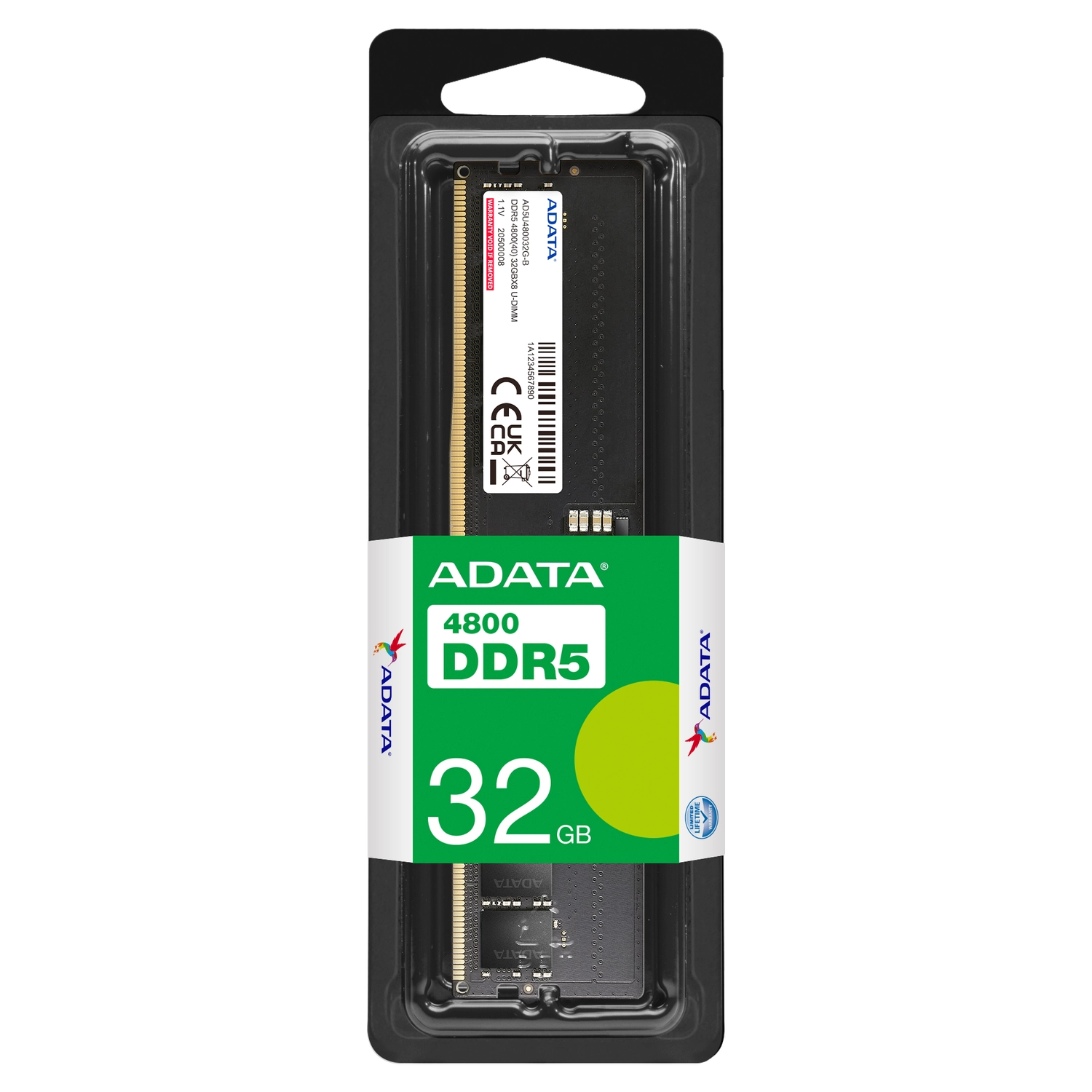 [AD5U480032G-S] Memoria Pc Adata 32GB DDR5 4800MHz CL40 UDIMM