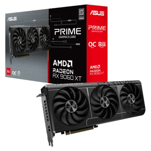 [PRIME-RX9060XT-O8G] Placa de video Asus Prime RX 9060 XT 8GB OC