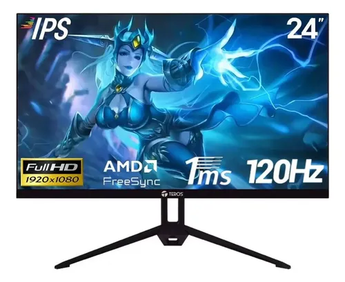 [TE-2415S] Monitor Teros 24" plano IPS Full HD 120Hz 1ms hdmi display port
