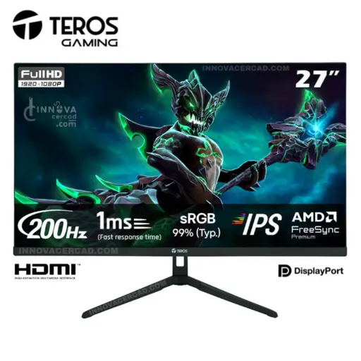 [TE-2786G] Monitor Teros TE-2786G Gaming 27" Plano IPS FHD (1920 x 1080) 200Hz 1ms Ficha USA