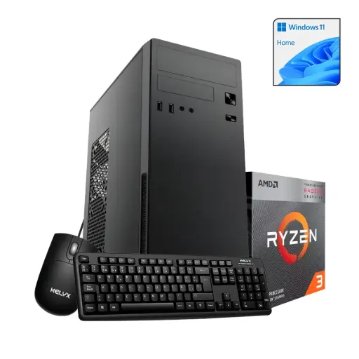 [KL-PC-3200G-8G-256G-W11H] Pc Kelyx AMD Ryzen 3 3200G 8GB m.2 256GB SSD + Kit Teclado y Mouse