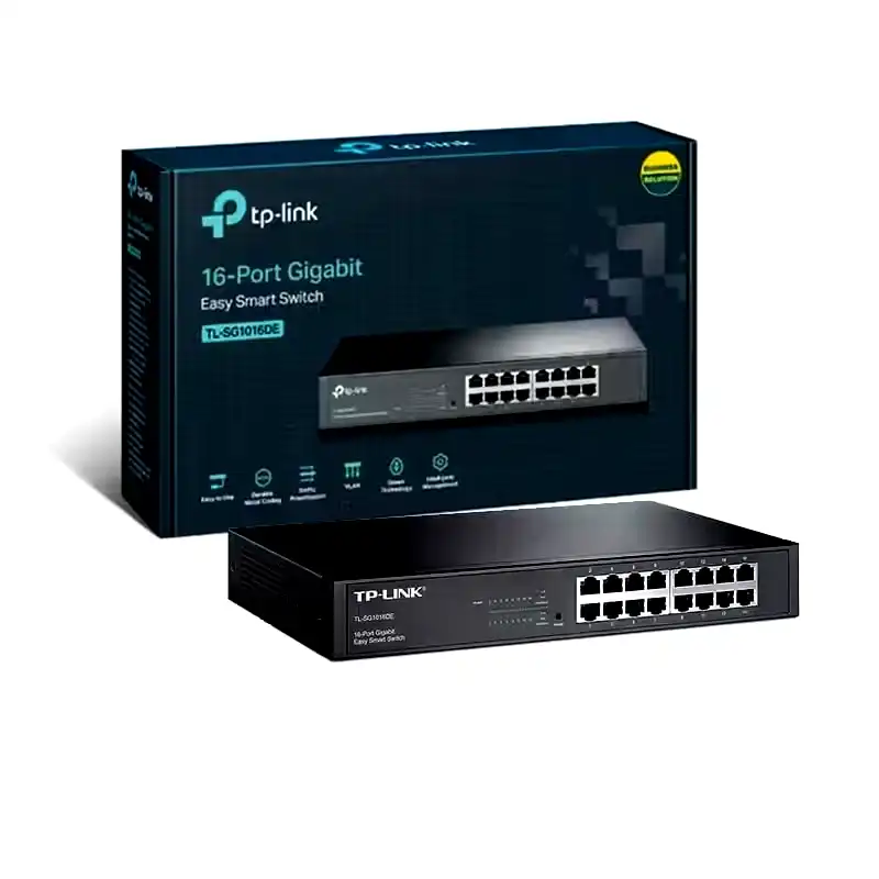 [TL-SG116P] Switch desktop rack TP-Link TL-SG116P 16 puertos gigabit poe
