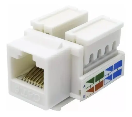[DC6MJKUEW-S1] Jack roseta RJ45 para pared cat 6 Belden