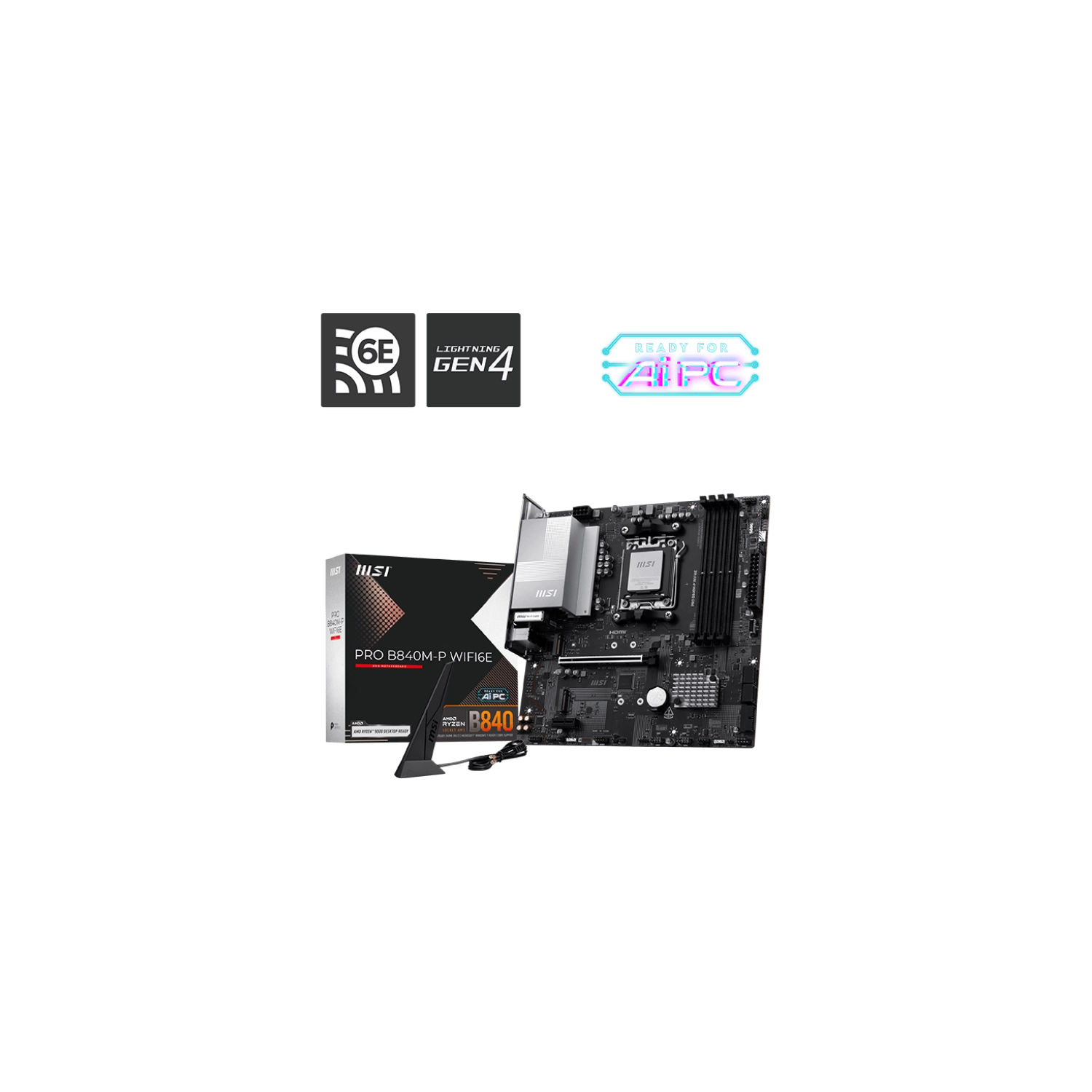 [PRO B840M-P WIFI6E] Placa Madre MSI Pro B840M-P Wifi6E AM5 DDR5