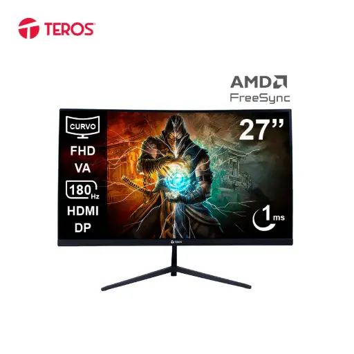 [TE-2787G] Monitor Teros TE-2787G Gaming 27" Curvo VA FHD (1920X1080) 180Hz 1ms Ficha USA