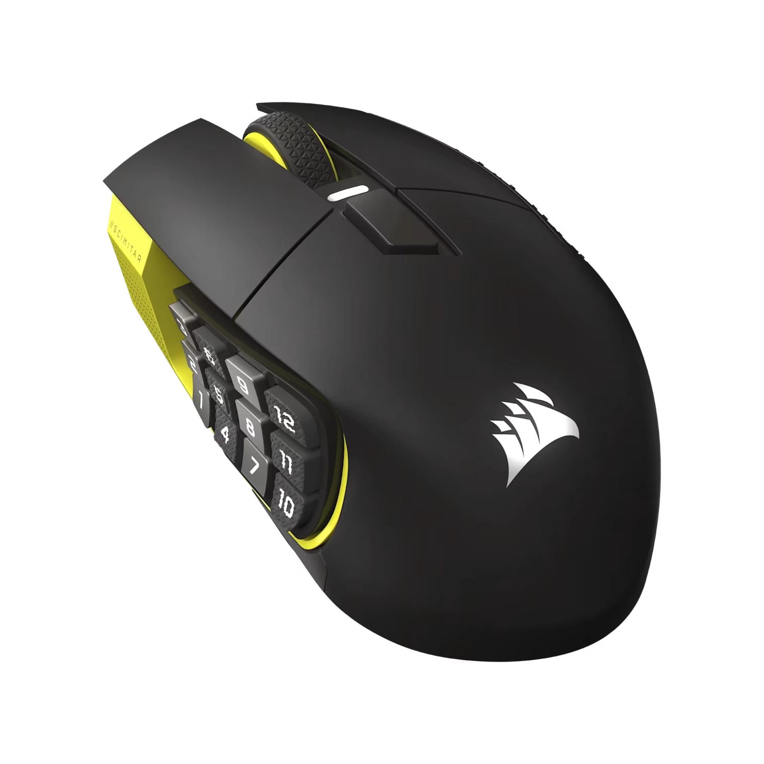 [CH-9314415-WW] Mouse gamer CORSAIR MMO SCIMITAR ELITE Wireless SE, negro y amarillo