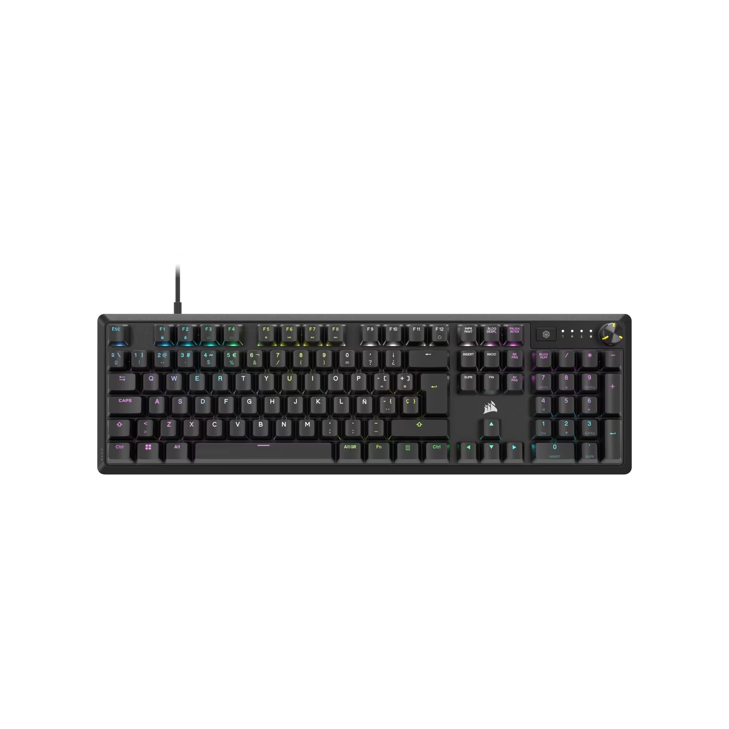 [CH-910971E-NA] Teclado gamer mecánico Corsair K70 Core RGB Negro (EN)