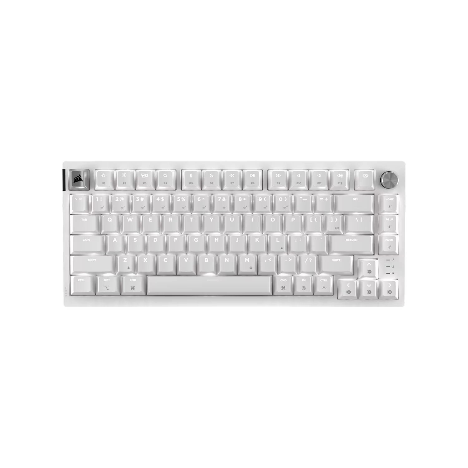 [CH-91D451E-NA] Teclado gamer mecanico CORSAIR K65 PLUS 75% RGB Mac/PC – Frost White