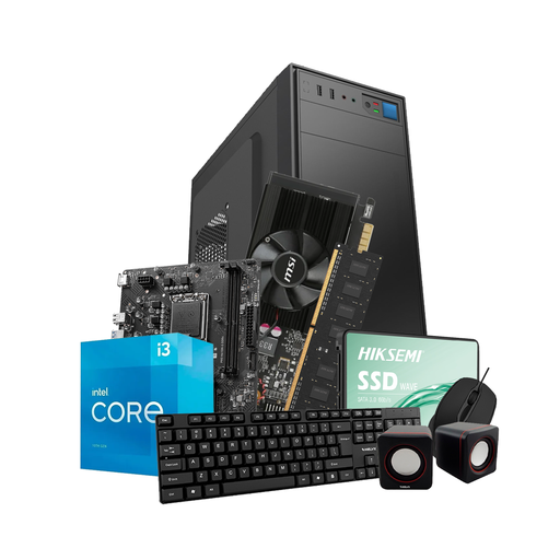 [PCARM-72820-14100F-8G-240G-GT710]  Computadora Kelyx Intel i3-14100F 8GB SSD 240GB GT 710 MSI
