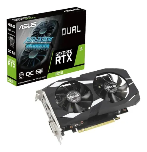 [DUAL-RTX3050-O6G]  Placa de video Asus Dual RTX 3050 6GB OC