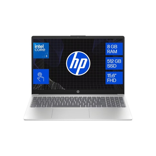 [D0LA7LA] Notebook HP OPP 15-fd0333la i3-c3-100U 15 FHD/Touch 8GB/512 IPS 300 nits Windows® 11 Home (0607)