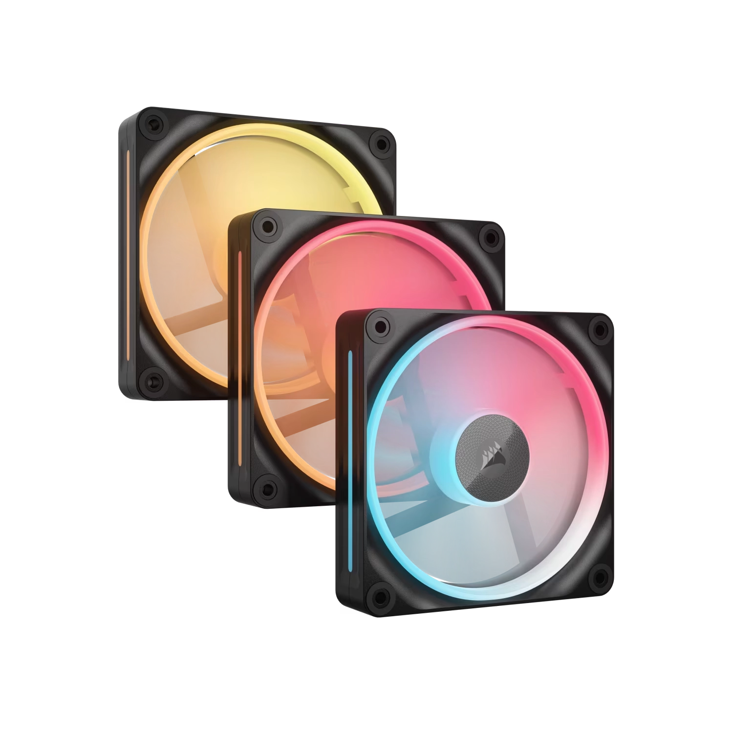 [CO-9051050-WW] Kit de ventiladores CORSAIR flujo reversible iCUE LINK LX120-R RGB de 120 mm x3 negro