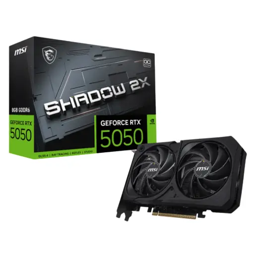 [RTX 5050 8G SHADOW 2X OC] Placa de Video MSI RTX 5050 8GB Shadow 2X OC GDDR6