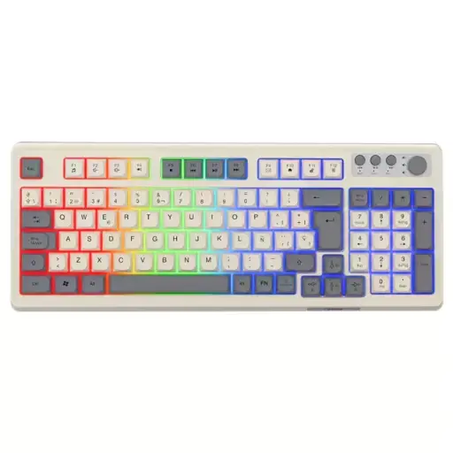 [NKB-050] Teclado gamer membrana Noga NKB-Q50 retro vintage RGB Leds