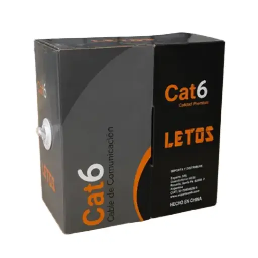 [LE-CA6i] Cable UTP Cat 6 Letos Interior Bobina 305mts Gris