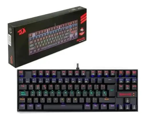 [K552-KR-SP] Teclado mecánico Redragon Kumara K552 Rainbow Negro