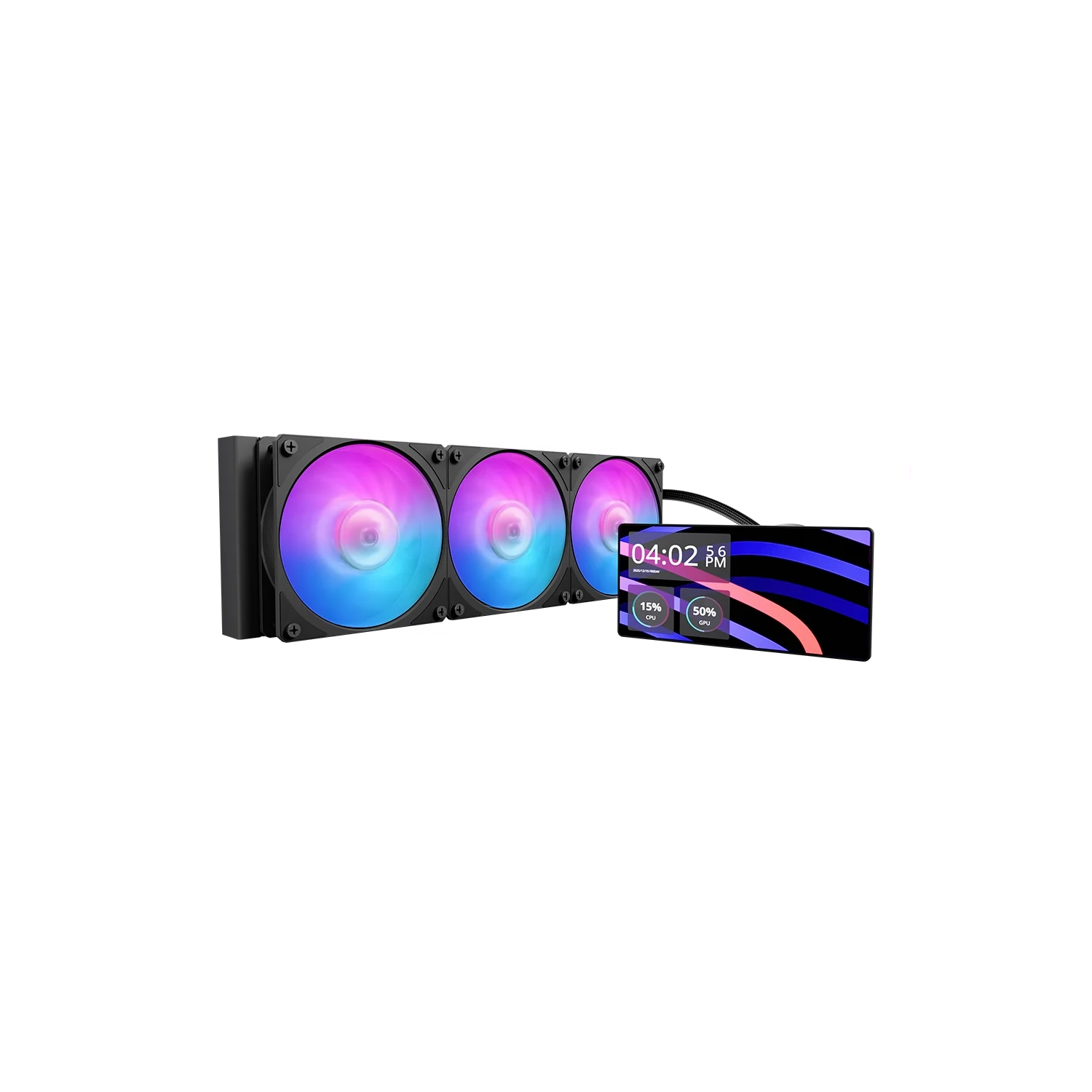 [MLW-D36M-A24PA-L1] Water Cooler Cooler Master MasterLiquid Core LCD 6" 360 3 Fans 120mm ARGB Black