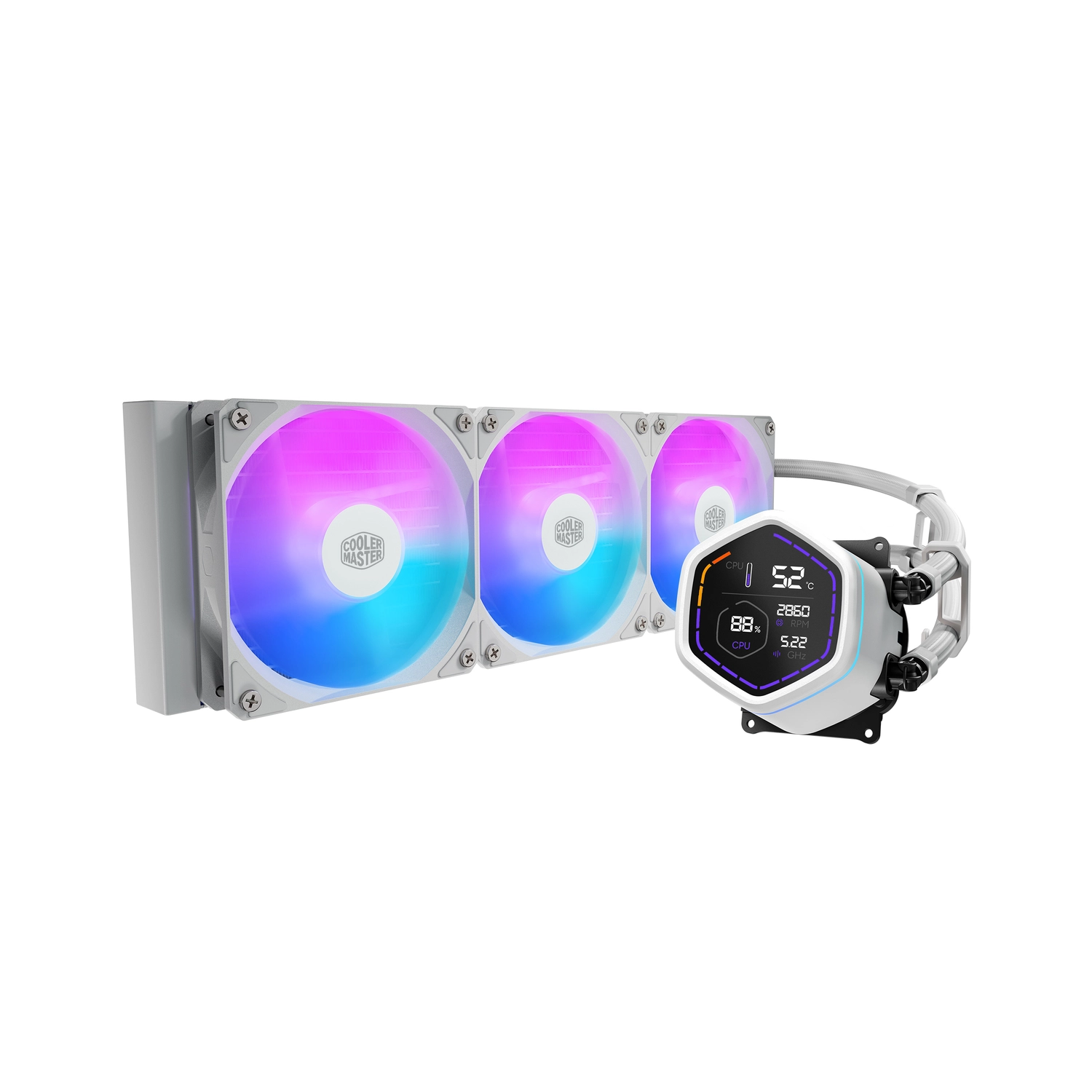 [MLX-D36M-A18PW-RD] Water Cooler Cooler Master MasterLiquid Core NEX Digital 360 ARGB White