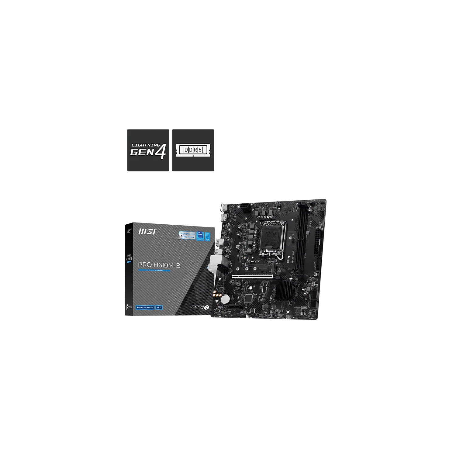 [PRO H610M-B] Motherboard MSI PRO H610M-B LGA 1700 DDR5