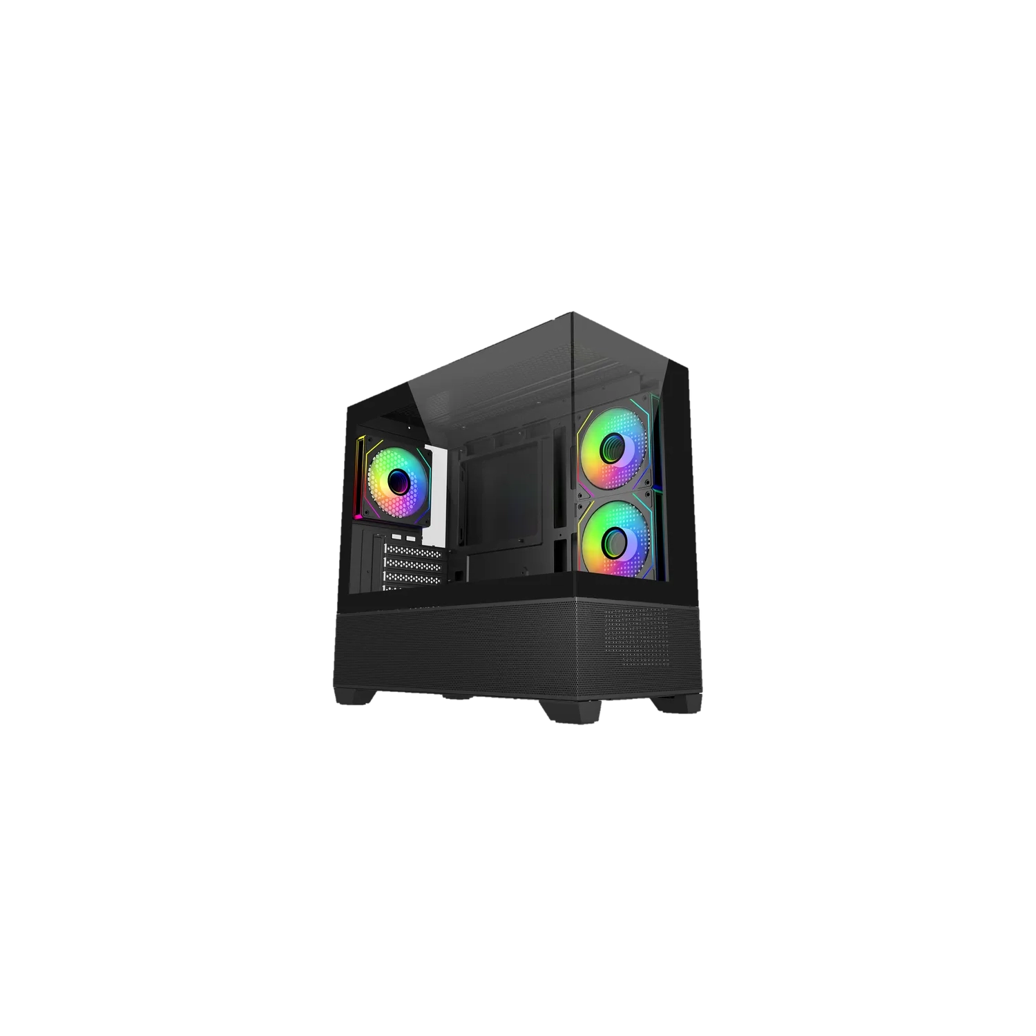 [E490-KHNN-S00] Gabinete Cooler Master Elite 490 Mini Tower 3 Fans 120mm ARGB Tempered Glass Black s/Fuente