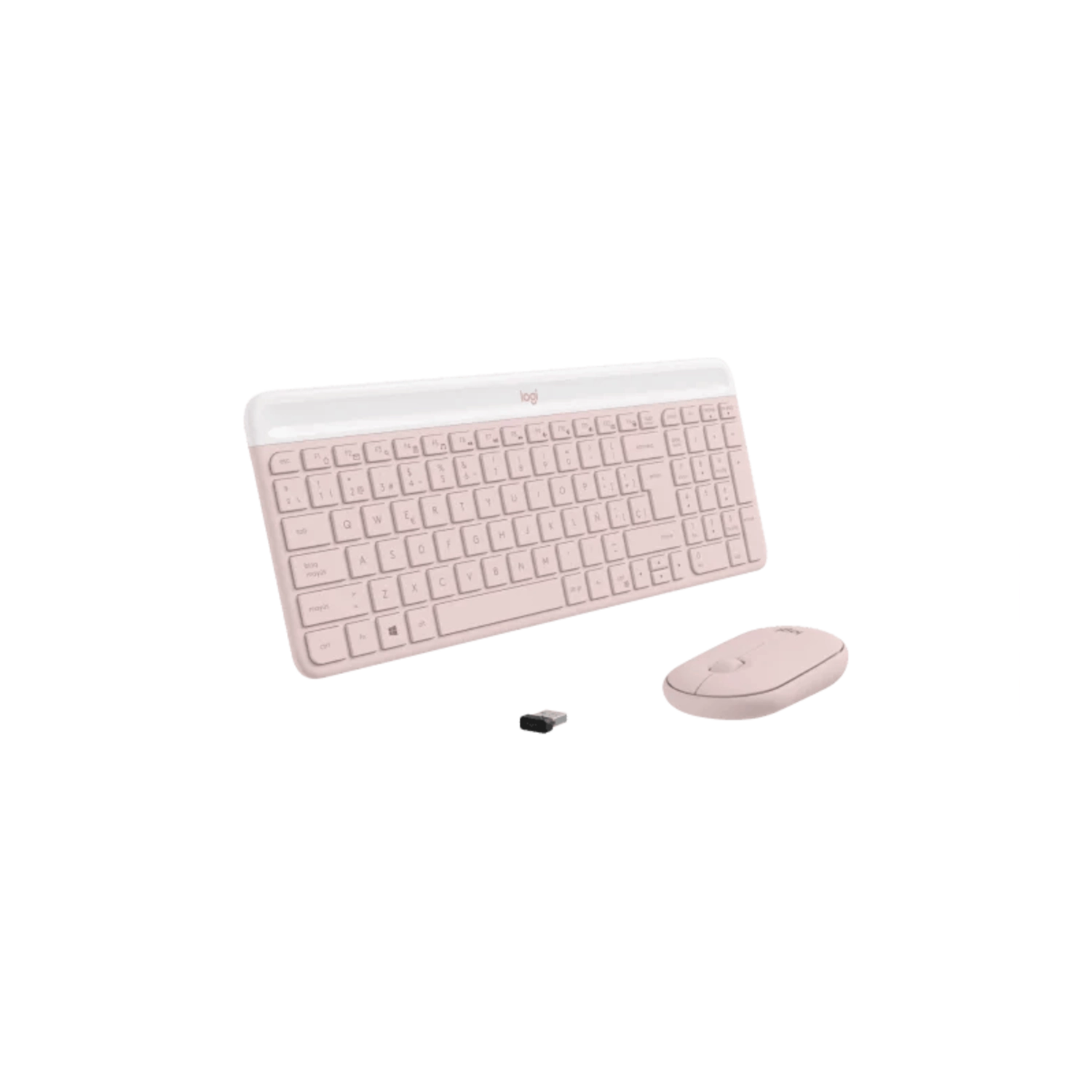 [920-011312] Combo Teclado y Mouse Logitech  Inalámbro MK470 Rosa