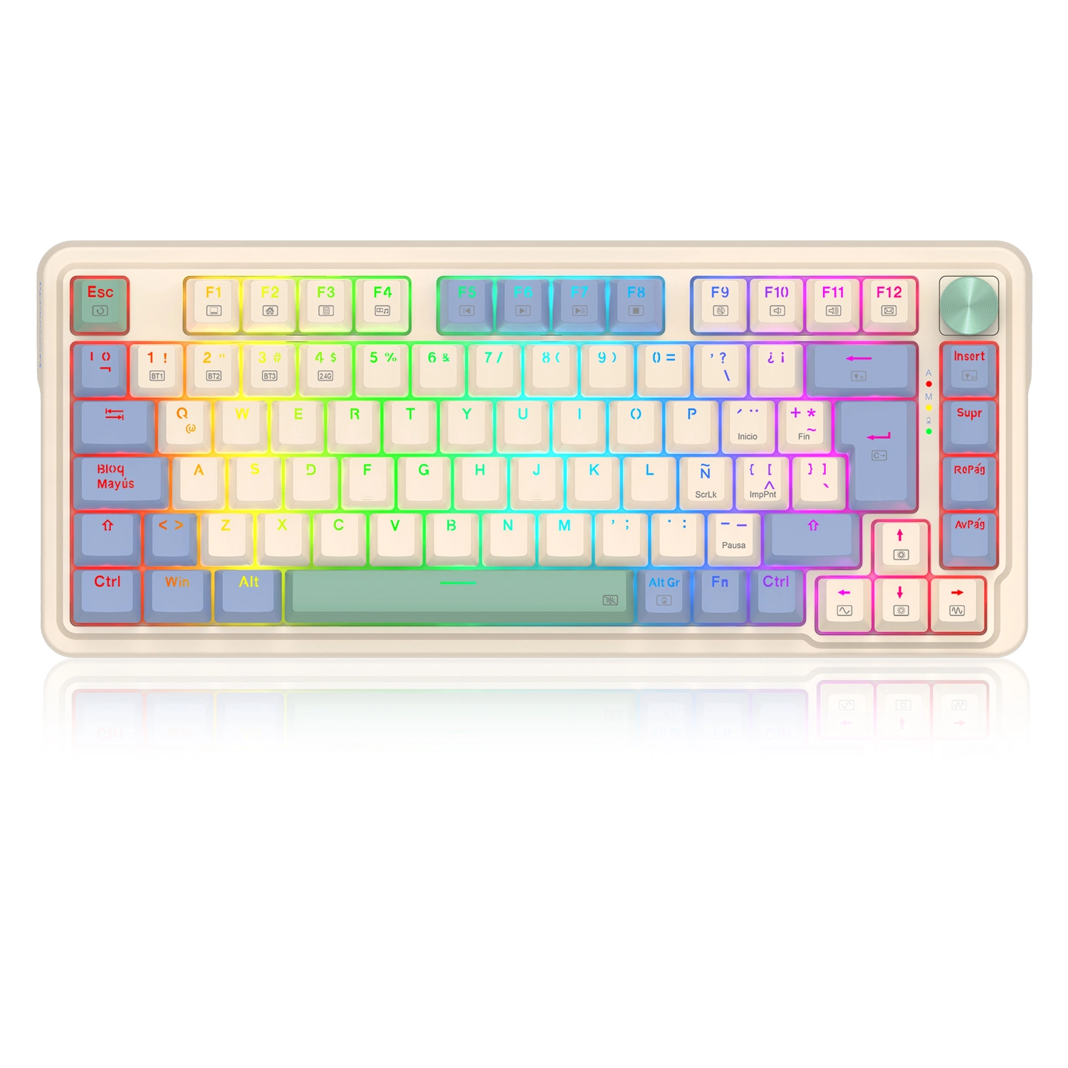 [K673CPG-RGB-PRO-SP] Teclado Inalámbrico Redragon UCAL Pro K673