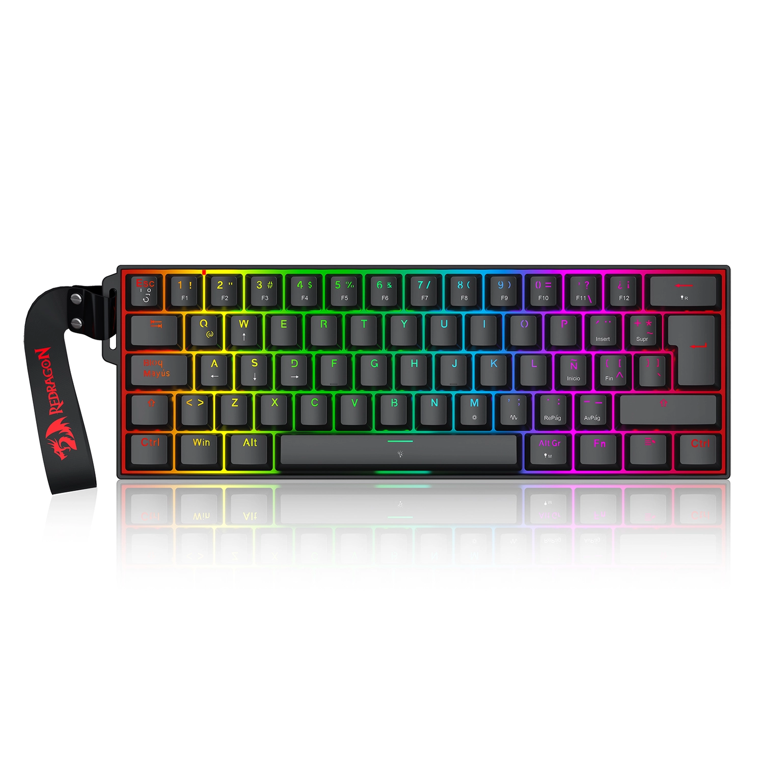 [K617RGB-MP SP] Teclado Redragon Fizz K617 Magnético Negro
