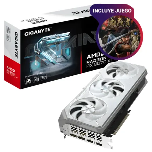 [GV-R907XGAMINGOCICE] Placa De Video Gigabyte Radeon Rx 9070 Xt Gaming Oc Ice 16GB GDDR6
