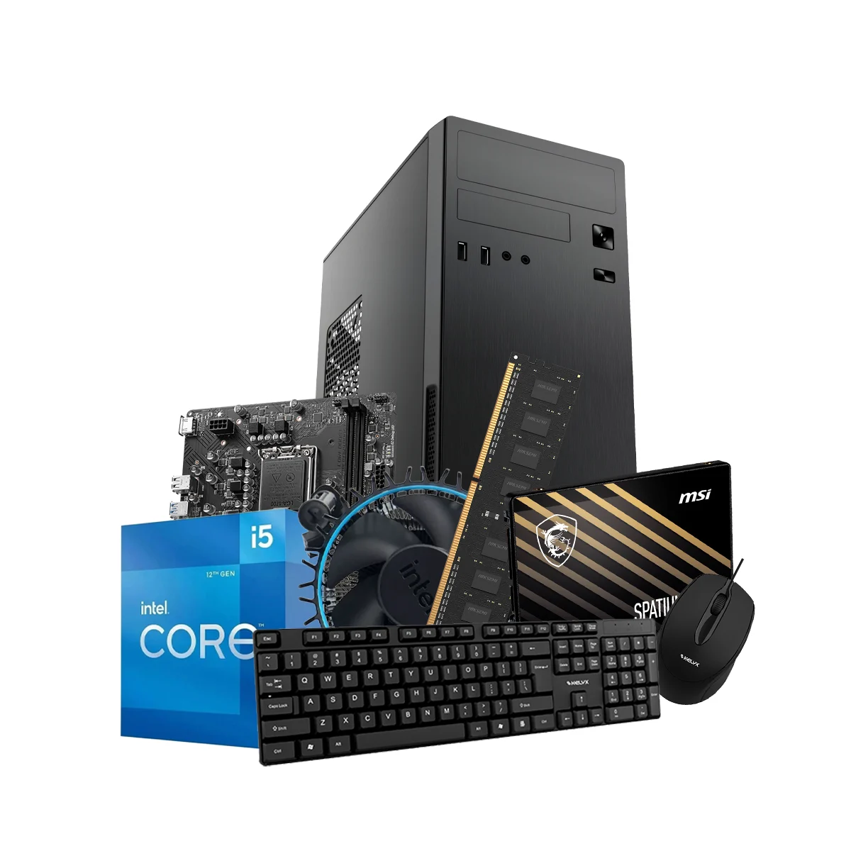 [PCARM-72820-12400-8G-480G] Pc Kelyx Intel Core i5-12400 8G SSD 480Gb (MSI)