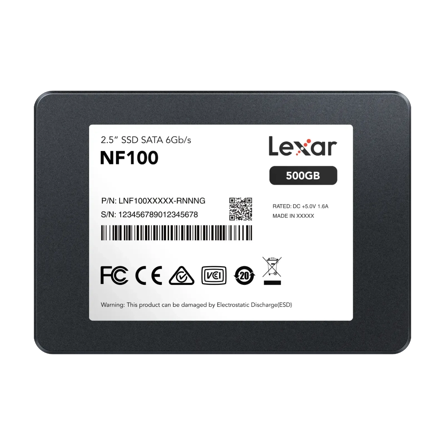[LNF100X500G- RNNNG] Disco Interno SSD LEXAR NF100 500GB 2.5” SATA III