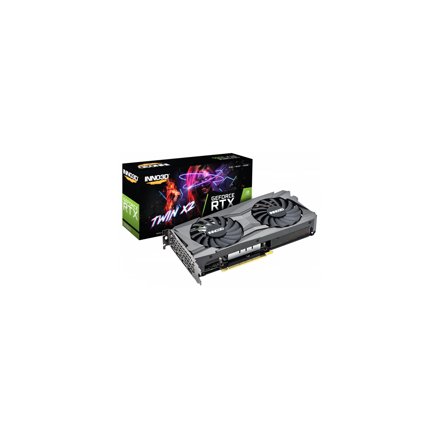 [N30602-12D6-119032AH] Placa de Video Inno3D GeForce RTX 3060 Twin X2 12G