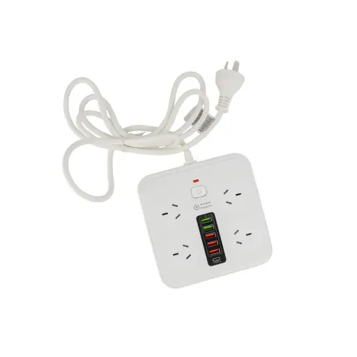 [MODY-00FK] Zapatilla multiple BKL-666 - 4 tomas + 5 usb + 1 C MODY-00FK  Yexa blanco